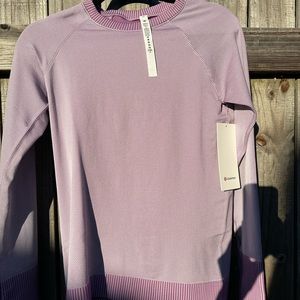 Lululemon size 6 lilac color long sleeve new with tag